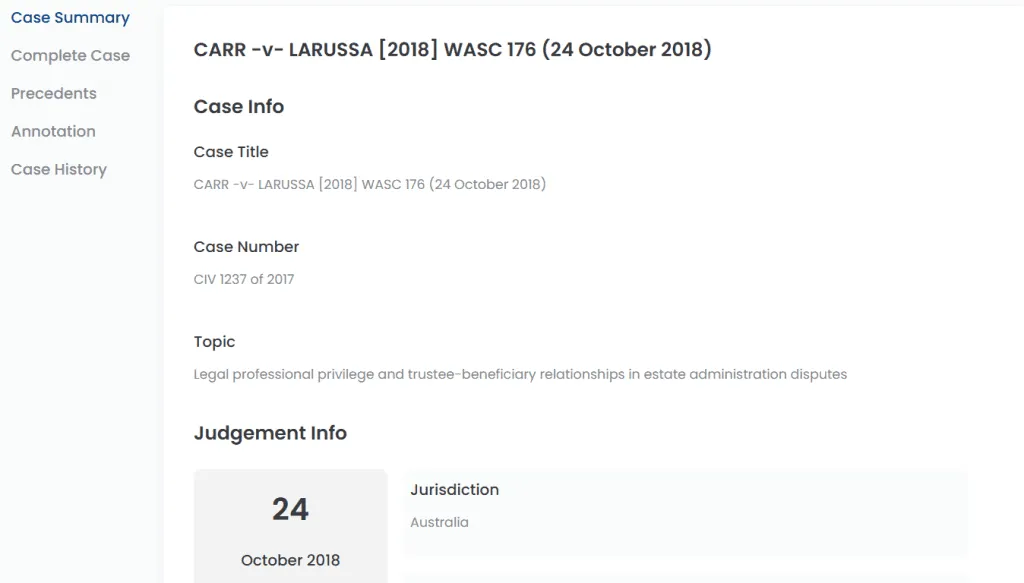 Case details