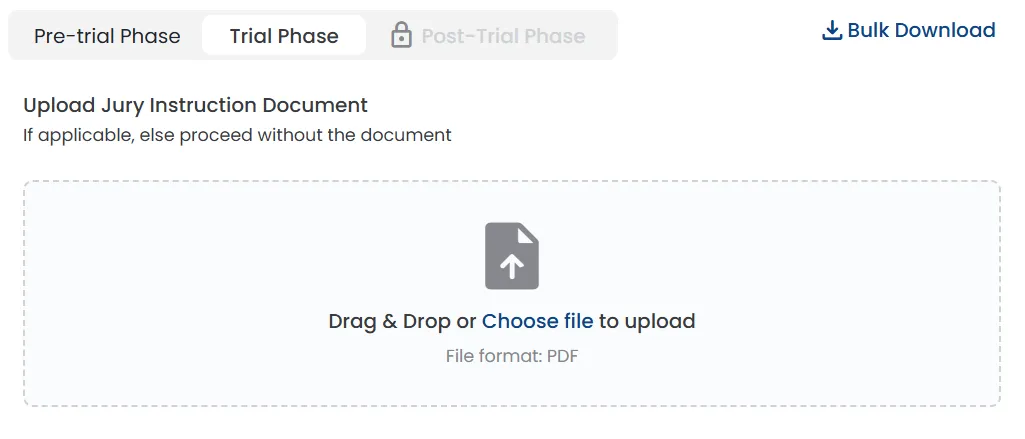 Jury instruction upload