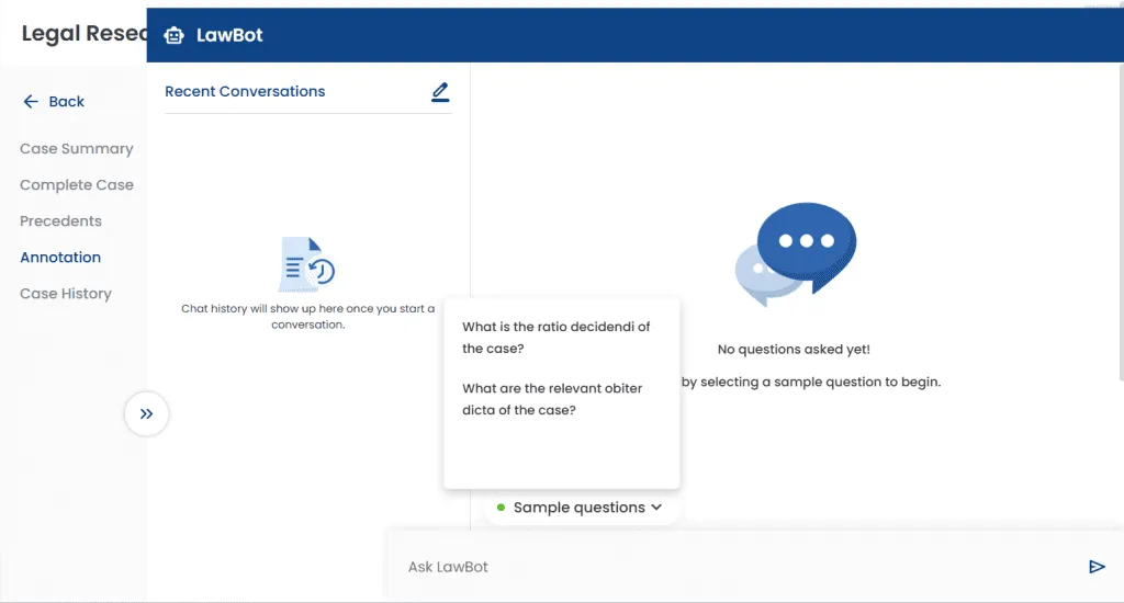 LawBot feature
