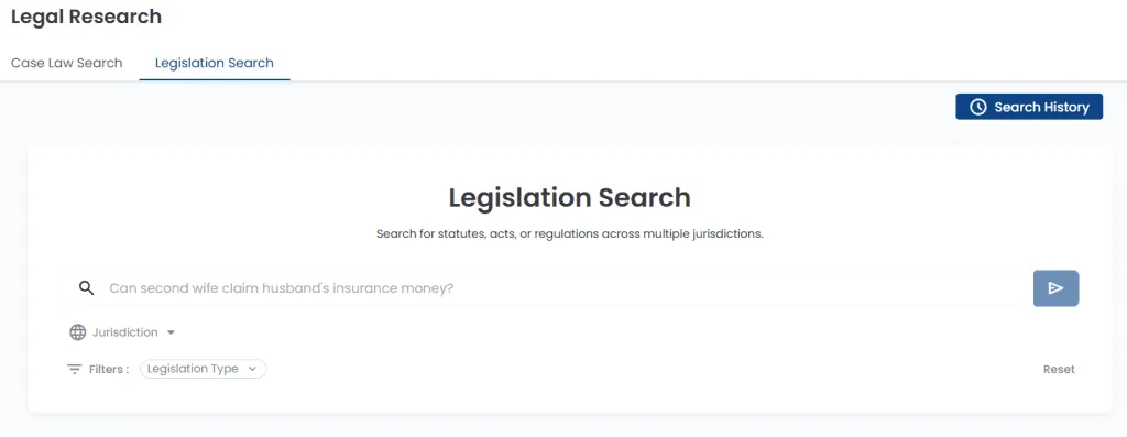 Legislation search