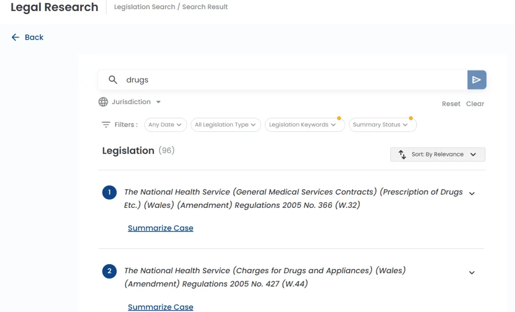 Search results