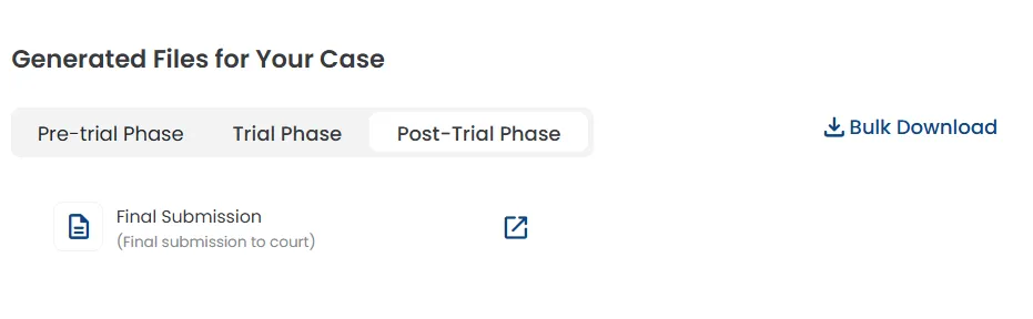 Post-trial results