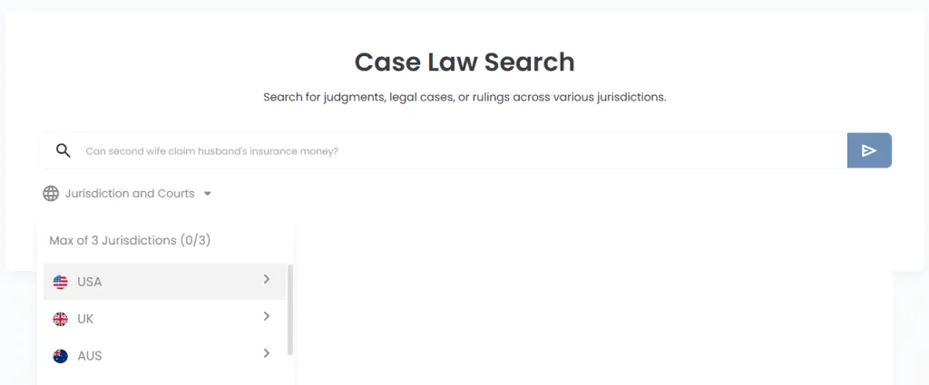 Jurisdiction selection