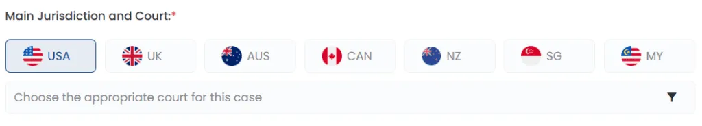 Country selection