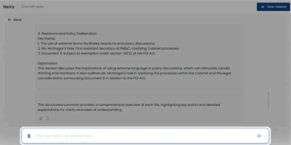 Response review