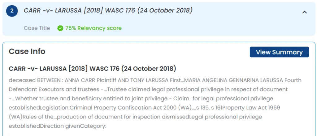 Case summary