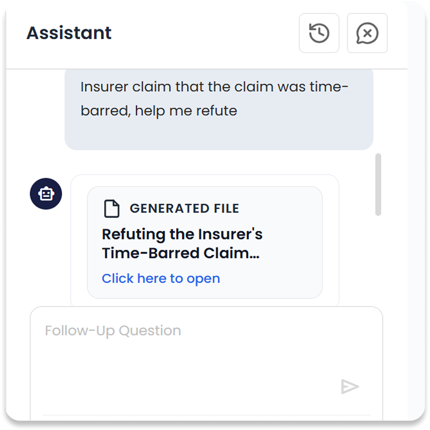 Placeholder showing generated argument document preview