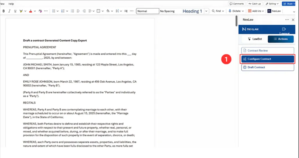 Upload an existing contract for review