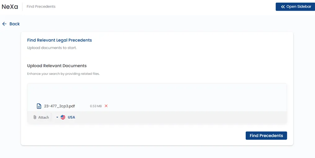Set jurisdiction and upload relevant files