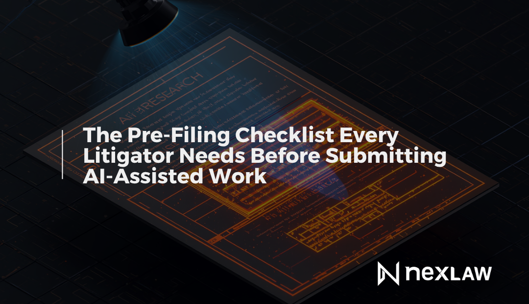 Pre-Filing Checklist for AI-Assisted Legal Work: What Every US Litigator Must Verify Before Filing