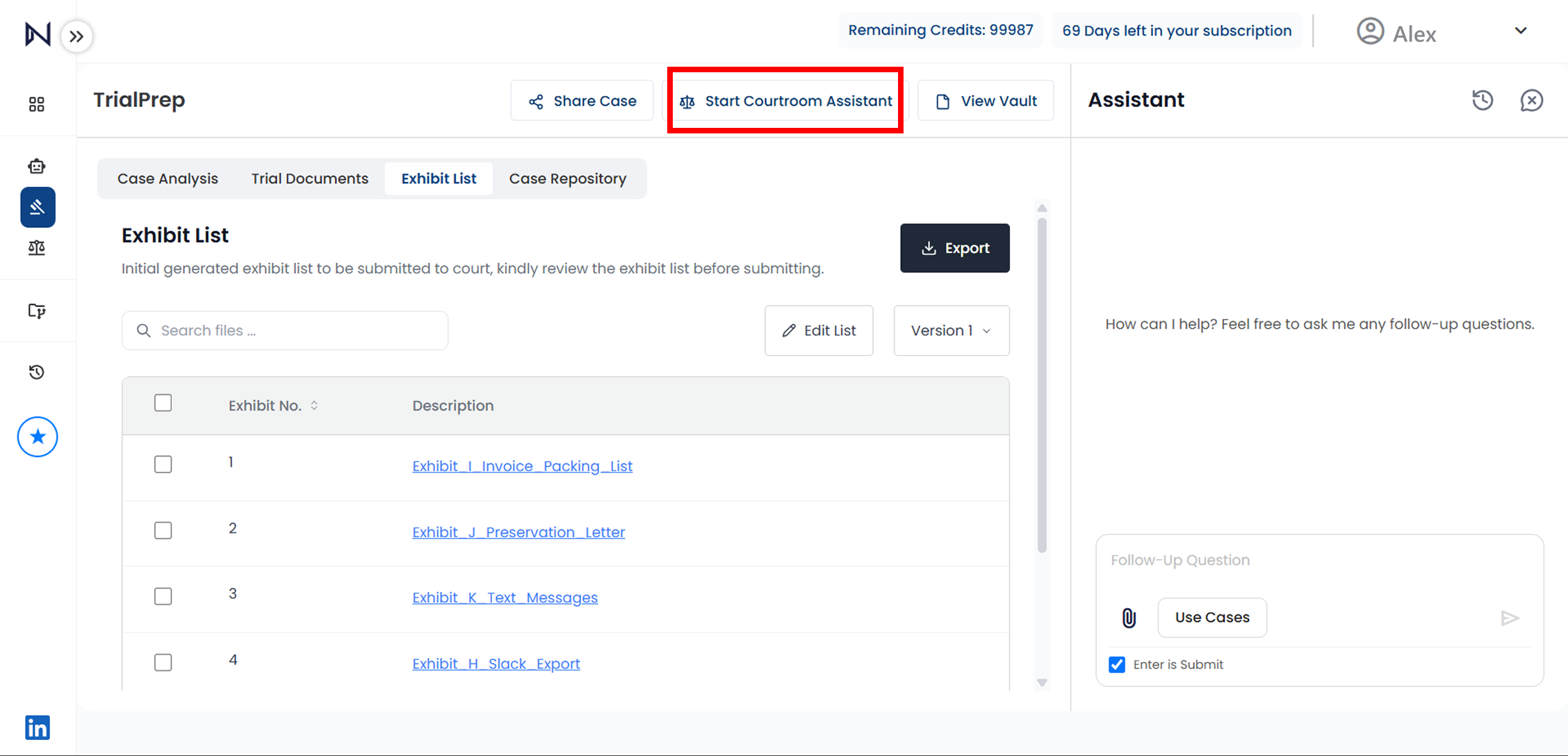 Navigate from TrialPrep