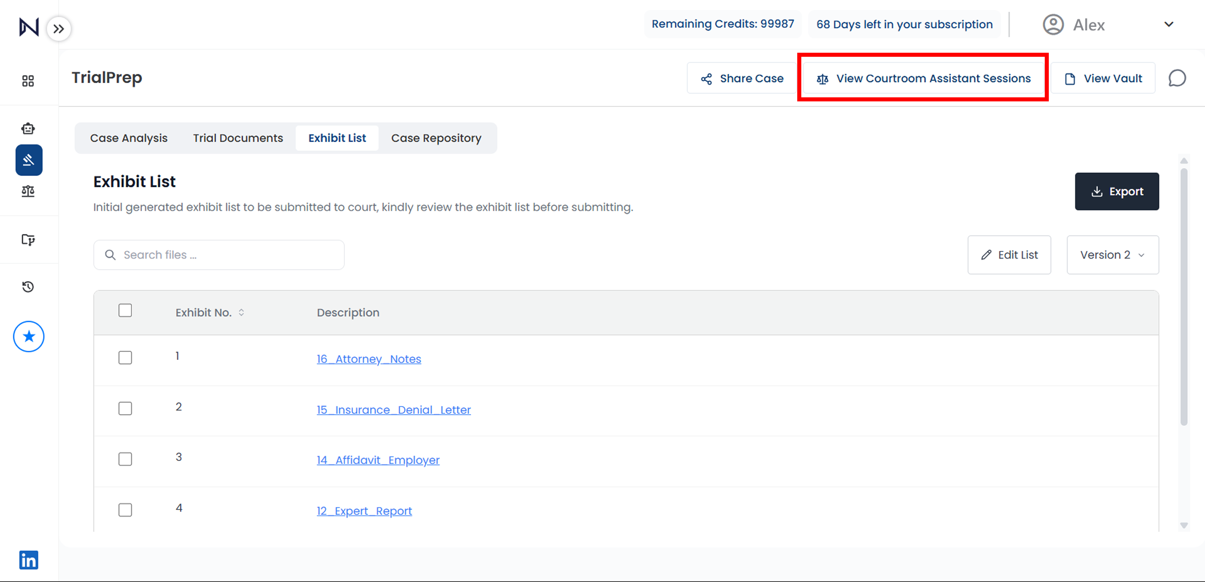 Move to Courtroom Assistant