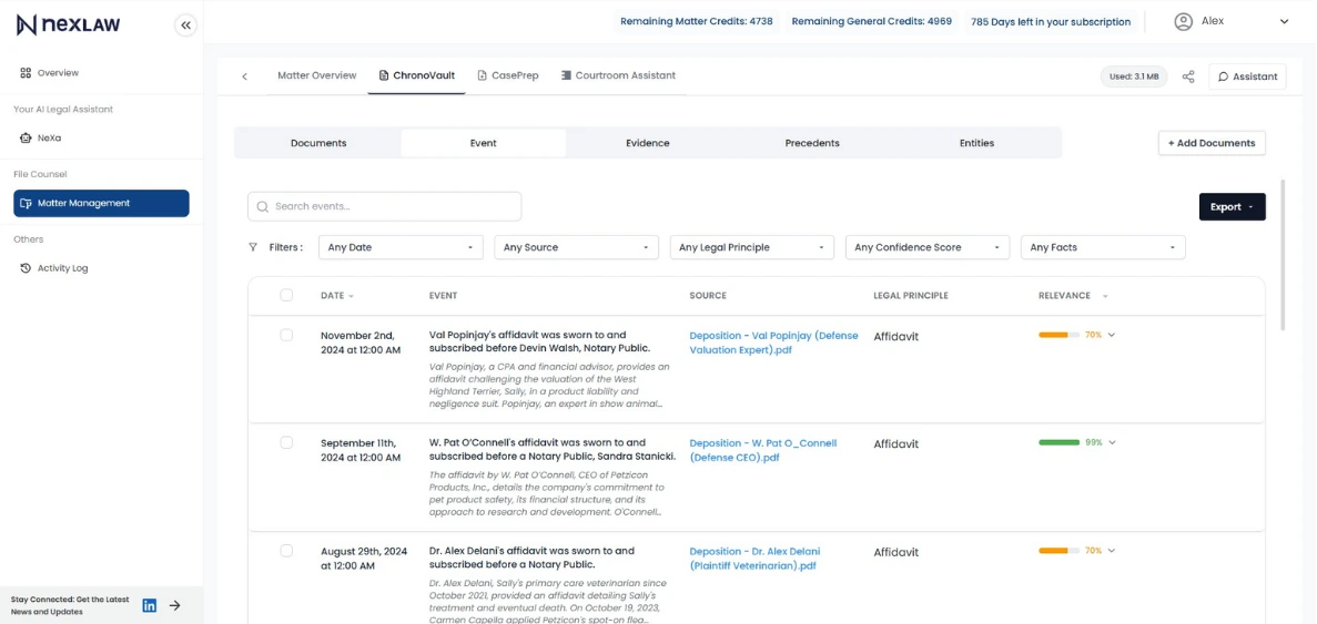 NexLaw Dashboard