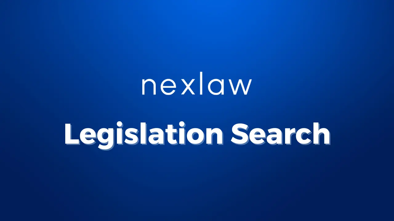 NexLaw Legislation Search