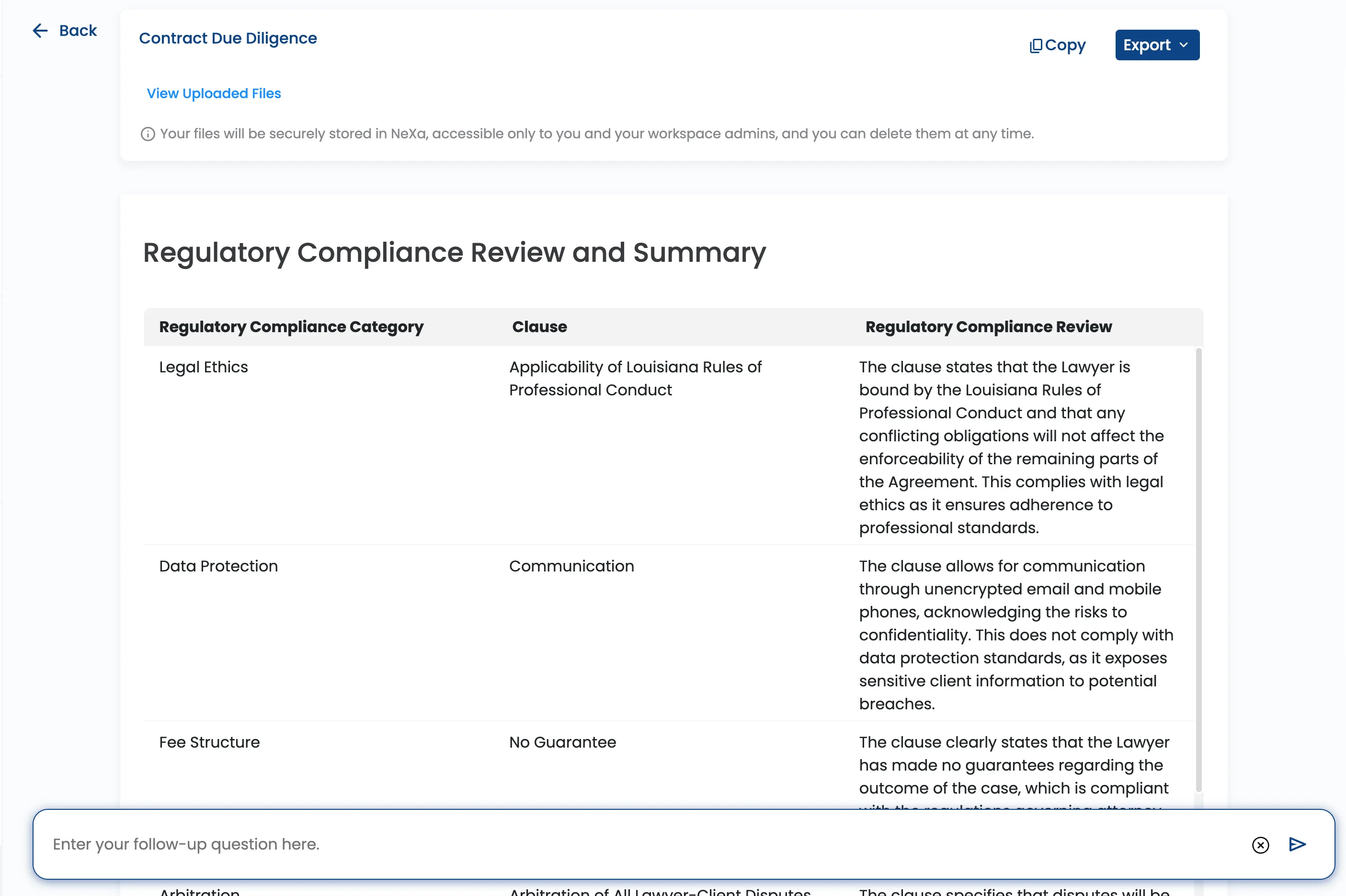 Background for Contract Due Diligence