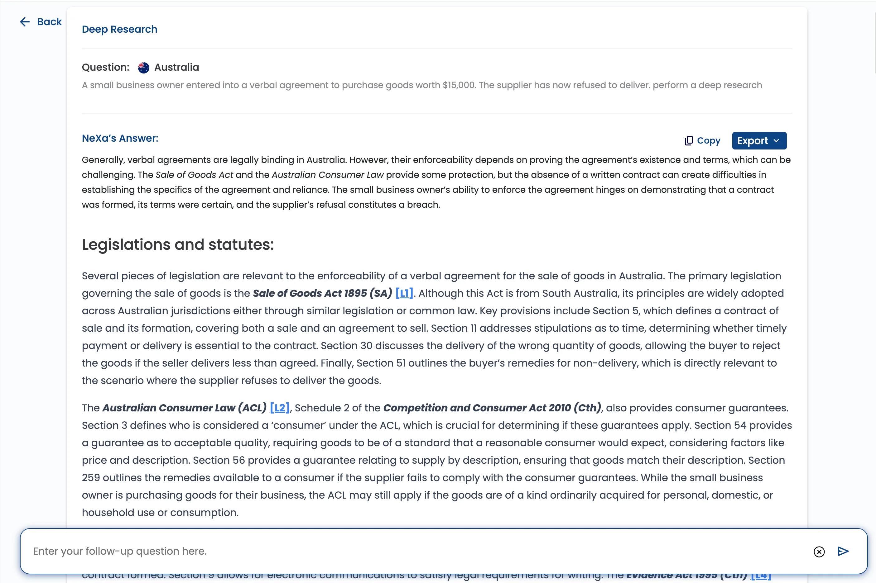 Background for Deep Research