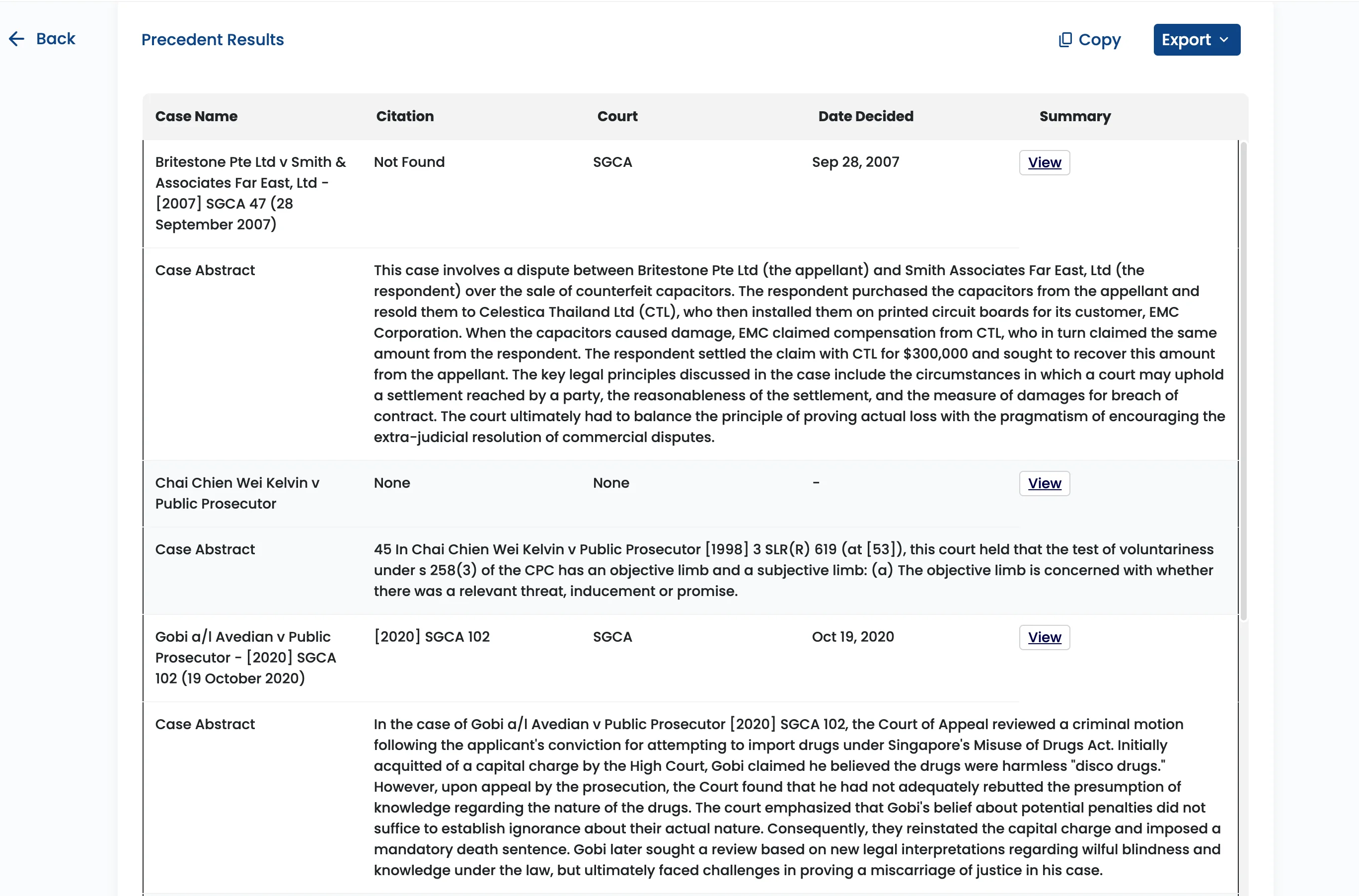 Background for Find Precedents